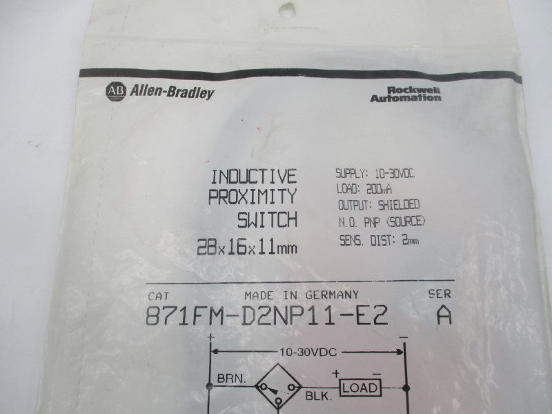 ALLEN BRADLEY 871FM-D2NP11-E2 SER. A 10-30VDC NSMP