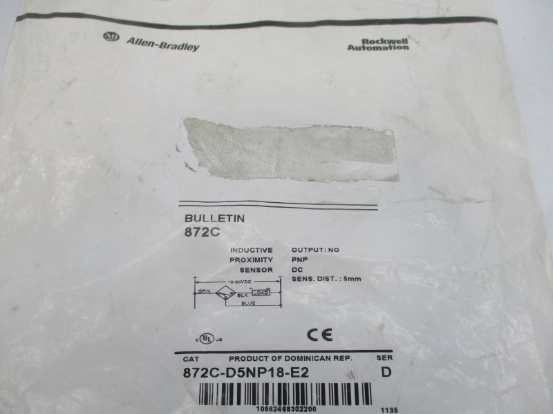 ALLEN BRADLEY 872C-D5NP18-E2 SER. D 10-30VDC NSMP