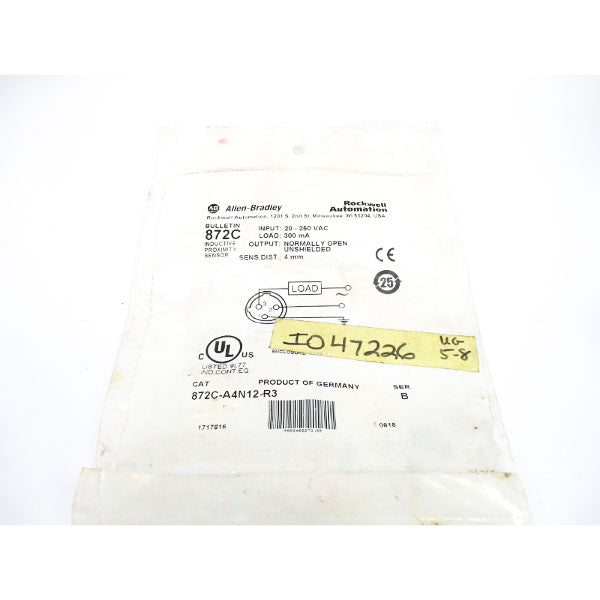 INDUSTRIAL SPARE PART 872C-A4N12-R3 SER. B 20-250VAC NSMP