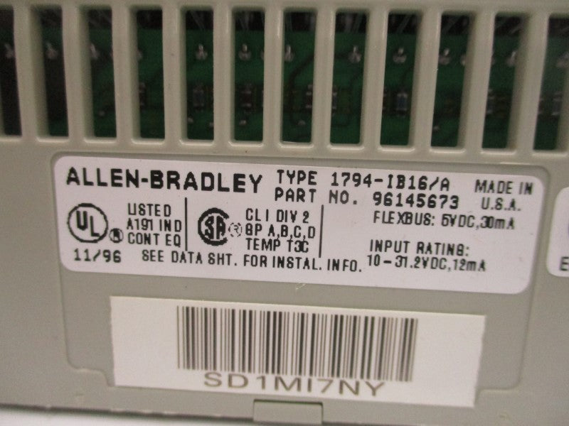 ALLEN BRADLEY 1794-IB16 SER. A 10-31.2VDC NSNP