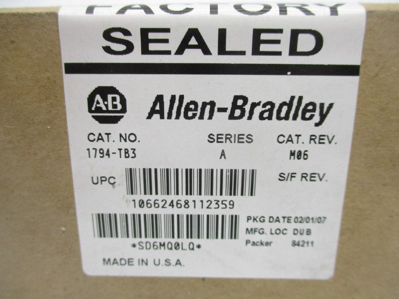 ALLEN BRADLEY 1794-TB3 SER. A DATE: 2007 (BR/WH) NSFS