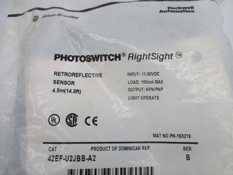 ALLEN BRADLEY 42EF-U2JBB-A2 SER. B 11-30VDC NSMP
