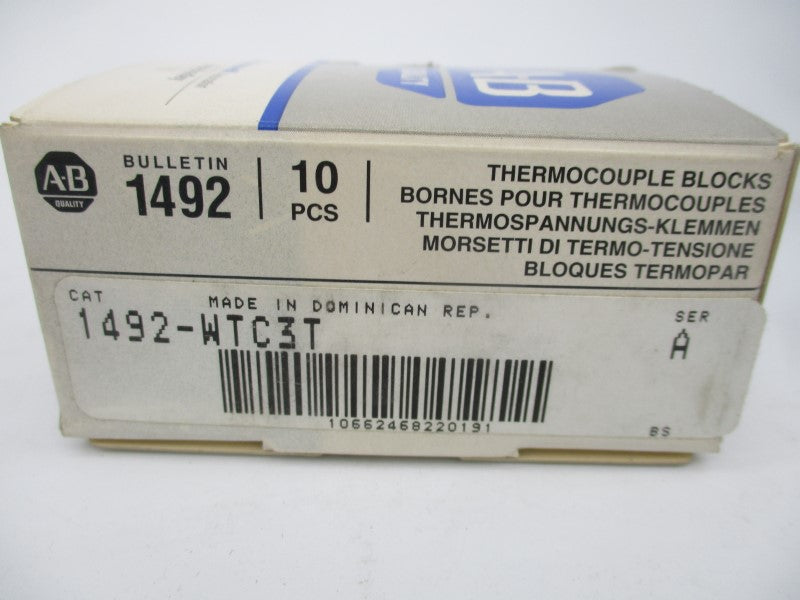 ALLEN BRADLEY 1492-WTC3T SER. A (PKG OF 10) (GY/BL) NSMP