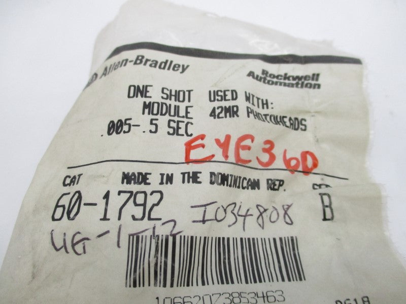 ALLEN BRADLEY 60-1792 SER. B .005-.5SEC (AS PICTURED) NSMP