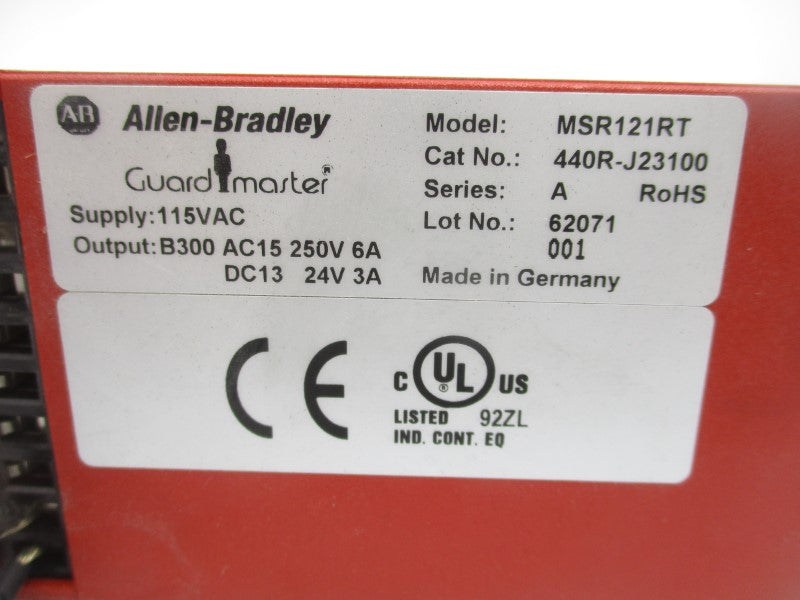 ALLEN BRADLEY 440R-J23100 SER. A 115VAC UNMP