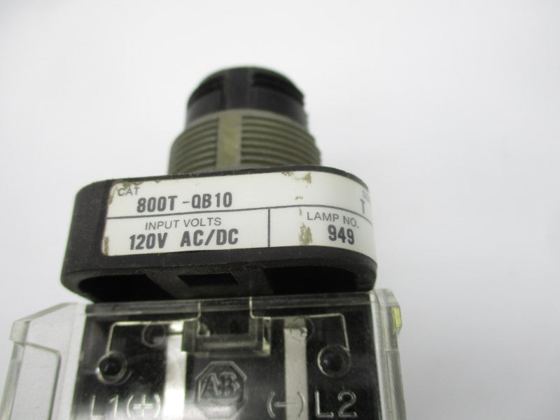ALLEN BRADLEY 800T-QB10 SER. T 120VAC/DC (NO BULB) (AS PICTURED) NSNP