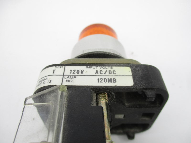 ALLEN BRADLEY 800T-QB10AX SER. T 120VAC/DC NSNP