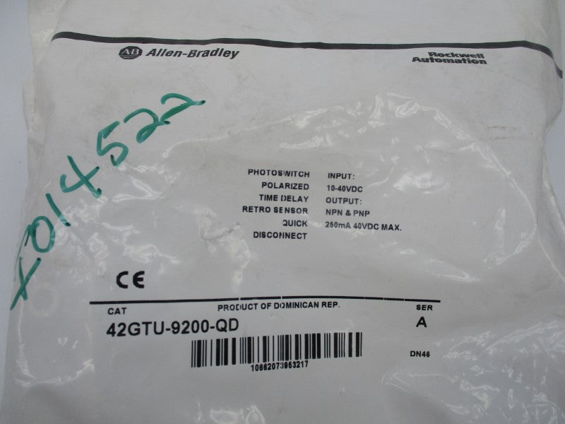 ALLEN BRADLEY 42GTU-9200-QD SER. A 10-40VDC NSMP