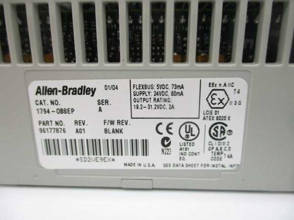 ALLEN BRADLEY 1794-OB8EP SER. A 24VDC REV. A01 NSMP