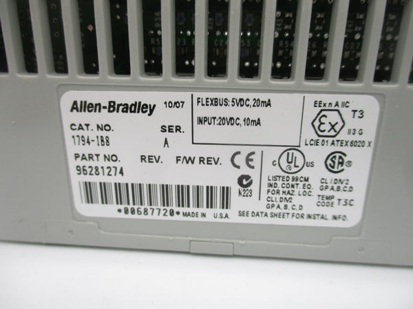 ALLEN BRADLEY 1794-IB8 SER. A 20VDC NSMP