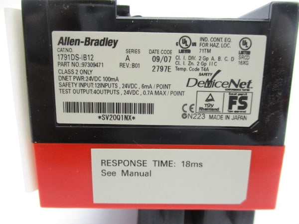 ALLEN BRADLEY 1791DS-IB12 SER. A 24VDC REV. B01 NSMP