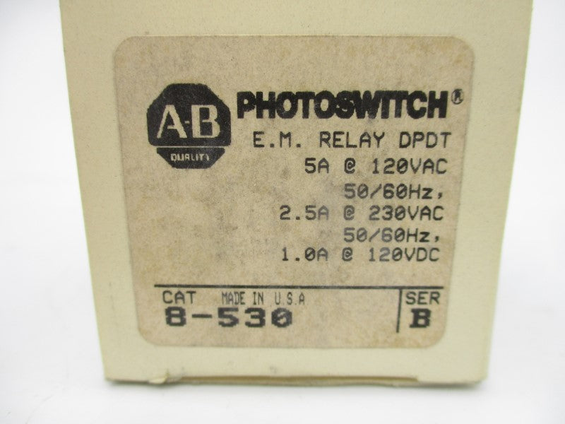 ALLEN BRADLEY 8-530 SER. B 120VAC 5A (BK/GD) NSMP