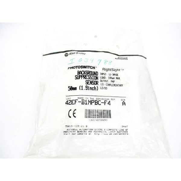 ALLEN BRADLEY 42EF-B1MPBC-F4 SER. A 11-30VDC NSMP