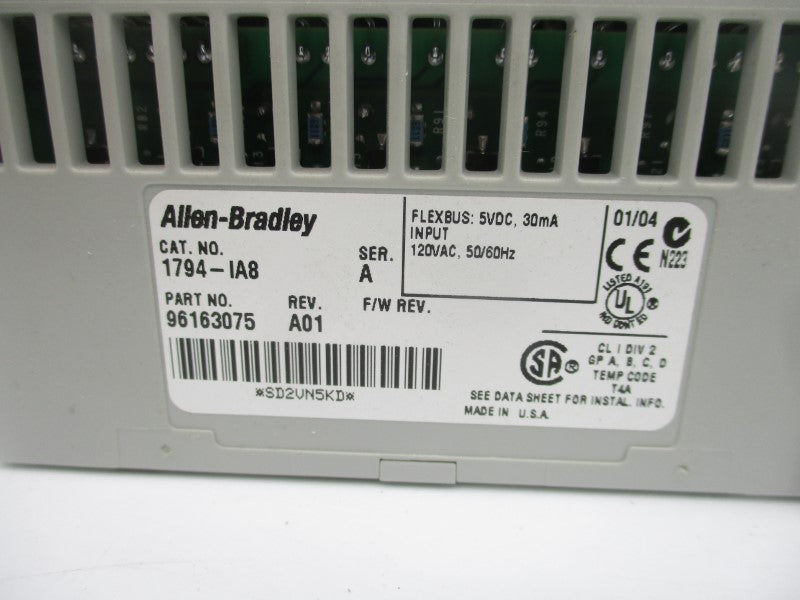 ALLEN BRADLEY 1794-IA8 SER. A 120VAC REV. A01 NSNP