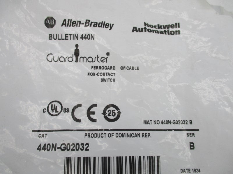 ALLEN BRADLEY 440N-G02032 SER. B 230V (AS PICTURED) NSMP