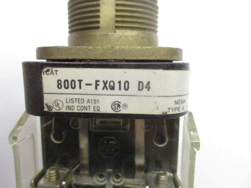 ALLEN BRADLEY 800T-FXQ10D4 SER. T 120V UNMP