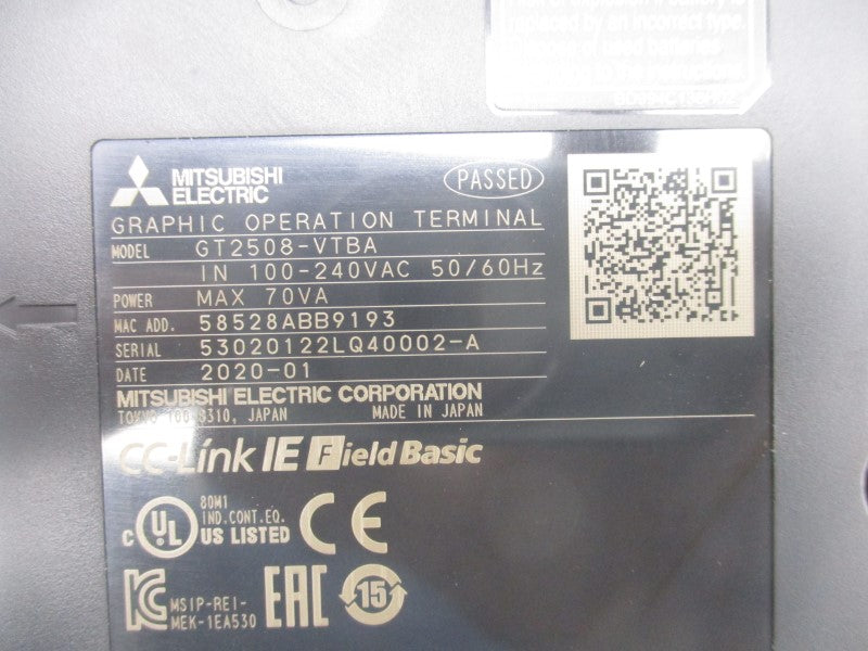 MITSUBISHI GT2508-VTBA 100-240VAC NSMP