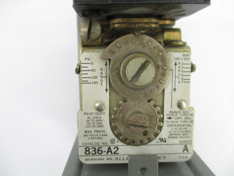 ALLEN BRADLEY 836-A2 SER. A 24-600VAC 280PSI (AS PICTURED) NSNP