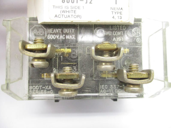 ALLEN BRADLEY 800T-J2 SER. T 600VAC (AS PICTURED5) NSNP