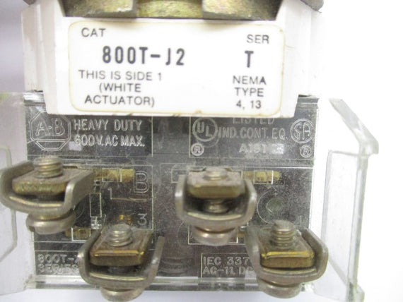 ALLEN BRADLEY 800T-J2 SER. T 600VAC (AS PICTURED5) NSNP
