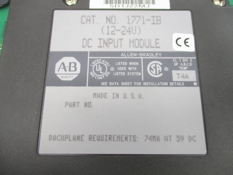 ALLEN BRADLEY 1771-IB 12-24VDC NSMP