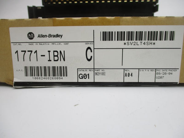 ALLEN BRADLEY 1771-IBN SER. C 10-30VDC REV. G01 NSMP