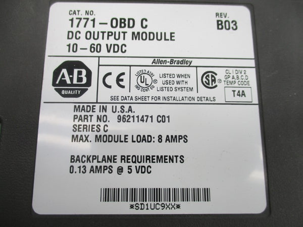ALLEN BRADLEY 1771-OBD SER. C REV. B03 10-60VDC UNMP