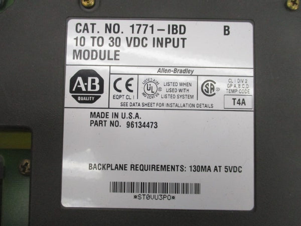 ALLEN BRADLEY 1771-IBD SER. B 10-30VDC UNMP