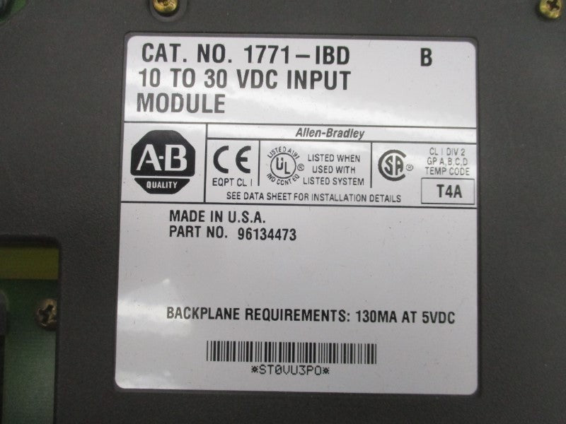 ALLEN BRADLEY 1771-IBD SER. B 10-30VDC UNMP