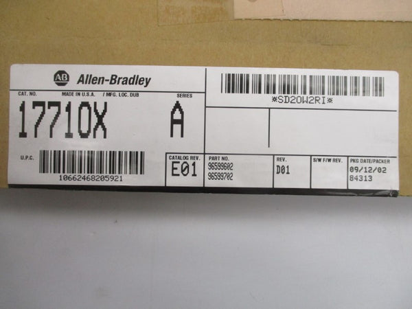 ALLEN BRADLEY 1771-OX SER. A 250VAC 2A REV. E01 NSMP