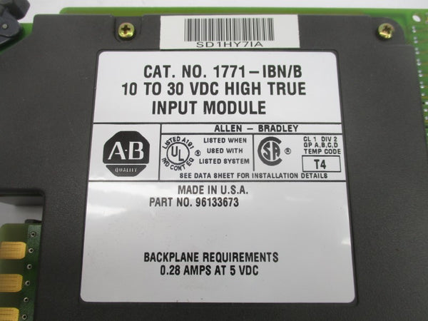 ALLEN BRADLEY 1771-IBN SER. B 10-30VDC NSMP