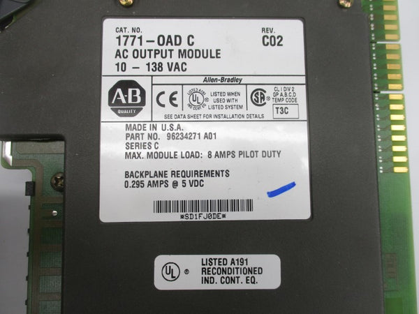 ALLEN BRADLEY 1771-OAD SER. C 10-138VAC REV. C02 REMAN