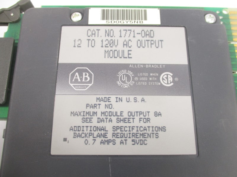 ALLEN BRADLEY 1771-OAD 12-120VAC (NO TERMINAL) NSNP