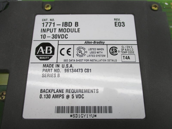 ALLEN BRADLEY 1771-IBD SER. B 10-30VDC REV. E03 NSNP