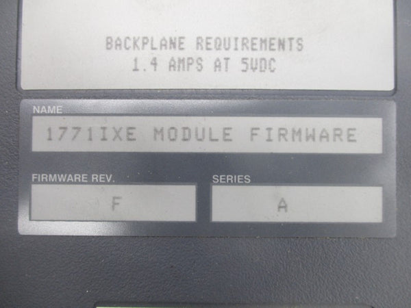 ALLEN BRADLEY 1771-IXE SER. A F/W F UNMP