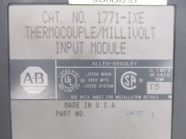 ALLEN BRADLEY 1771-IXE SER. A F/W F UNMP