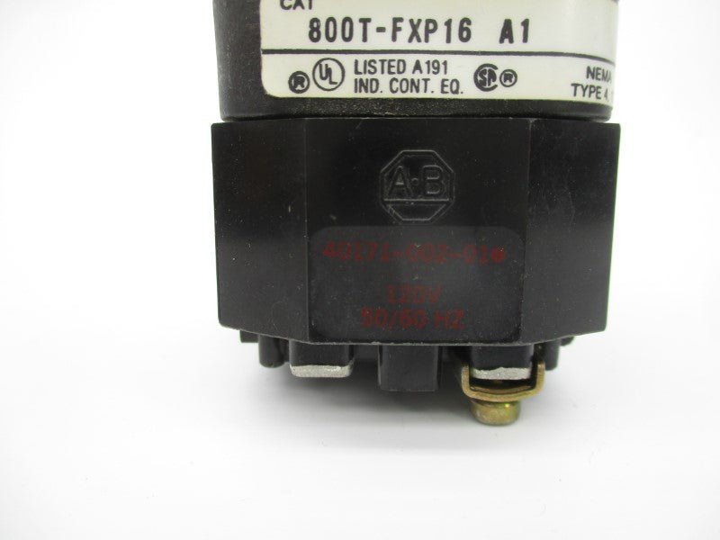 ALLEN BRADLEY 800T-FXP16A1 SER. T 120V UNMP
