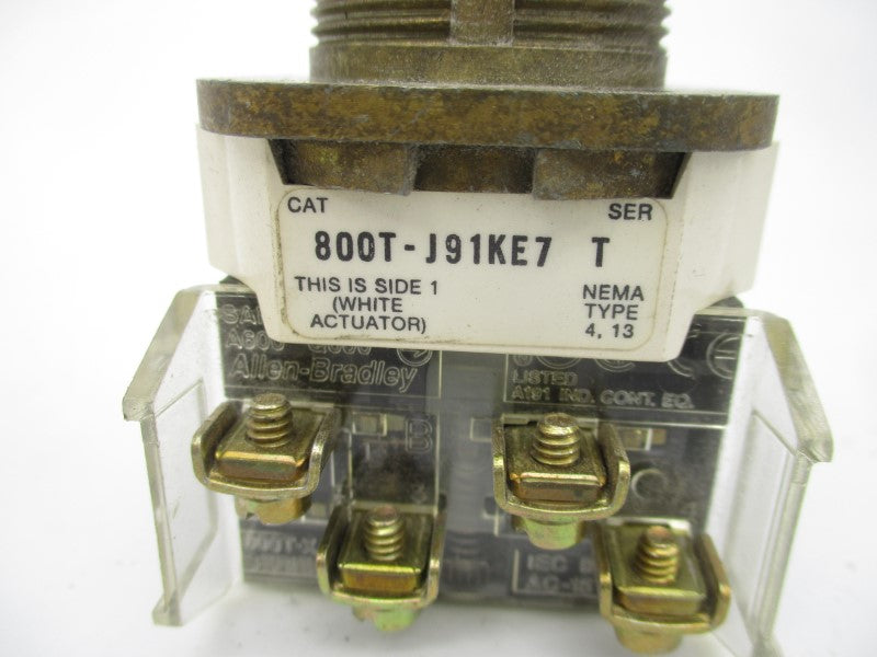 ALLEN BRADLEY 800T-J91KE7 SER. T 600V UNMP