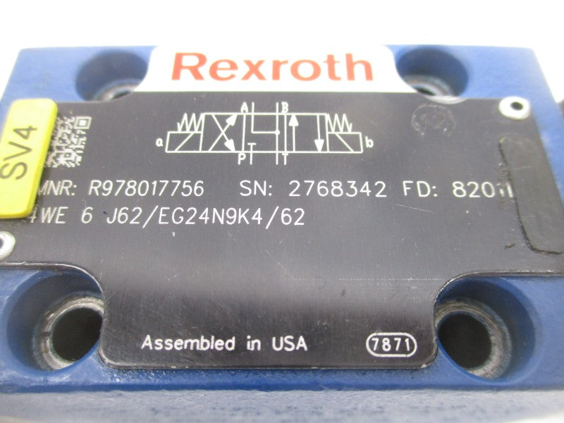 REXROTH 4WE6J62/EG24N9K4/62 R978017756 24VDC UNMP