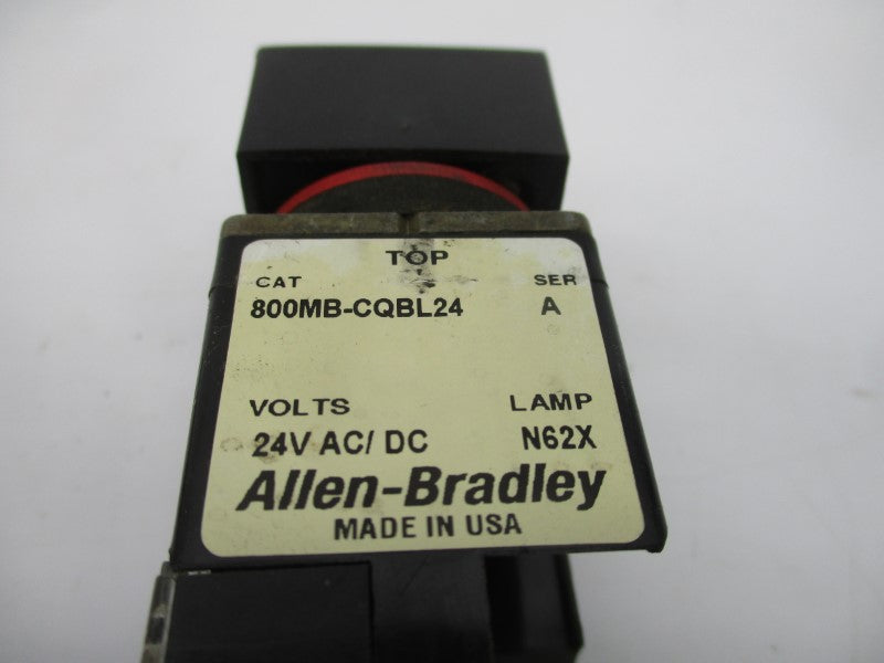 ALLEN BRADLEY 800MB-CQBL24 SER. A 24VAC/DC UNMP