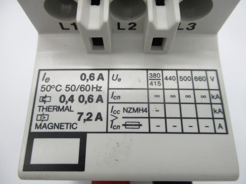 KLOCKNER MOELLER PKZM1-0.6 660V 0.6A (AS PICTURED) NSNP