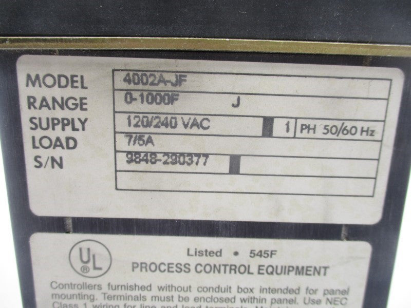 OMEGA 4002A-JF 120/240V 7/5A 0-1000F UNMP