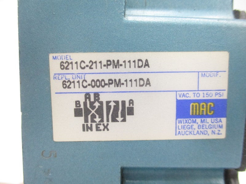 MAC 6211C-211-PM-111DA 110/120V 25-150PSI UNMP