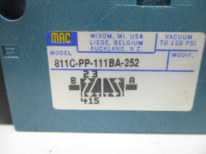 MAC 811C-PP-111BA-252 110/120V 25-150PSI NSNP