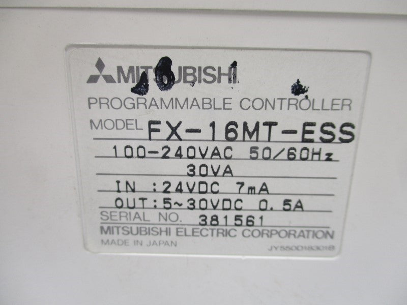 MITSUBISHI FX-16MT-ESS 100-240VAC UNMP