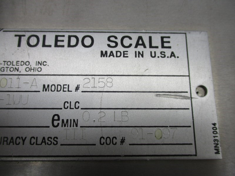 TOLEDO 2158000011-A (AS PICTURED) NSNP