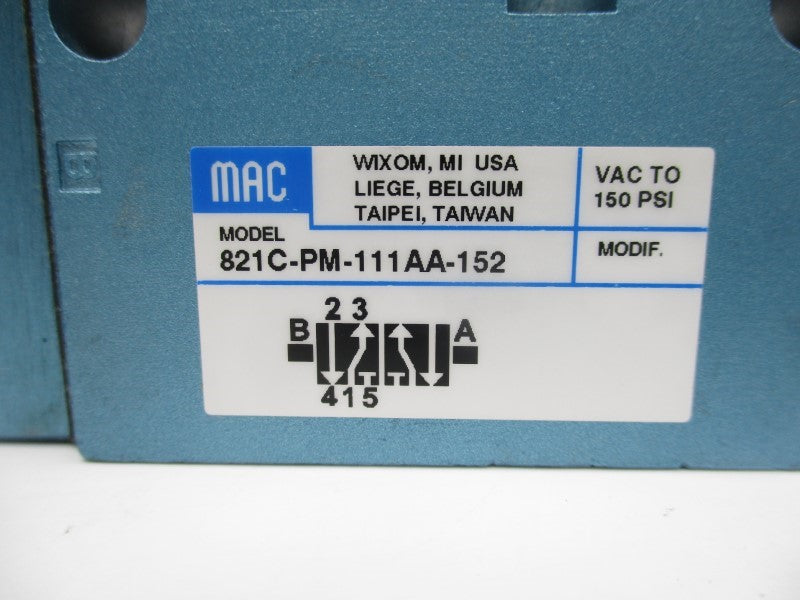 MAC 821C-PM-111AA-152 110/120V 25-150PSI NSNP