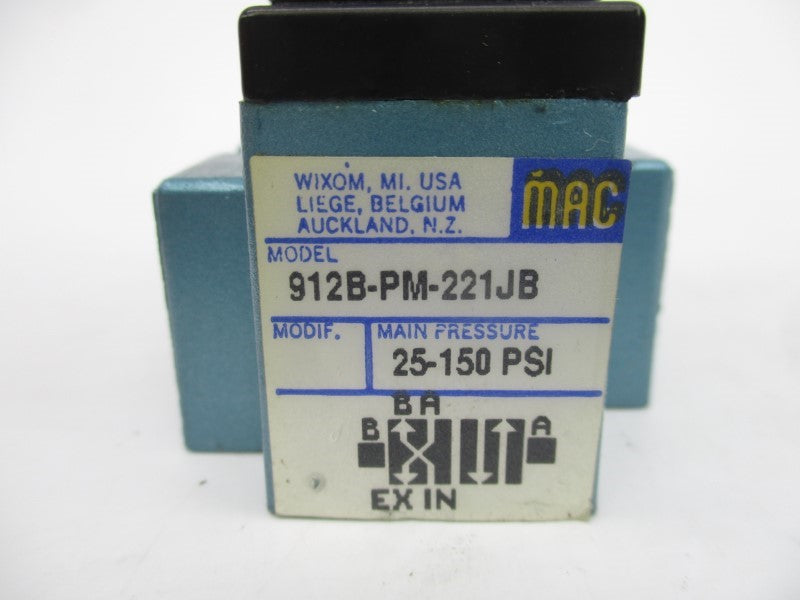 MAC 912B-PM-221JB 24V 25-150PSI NSNP