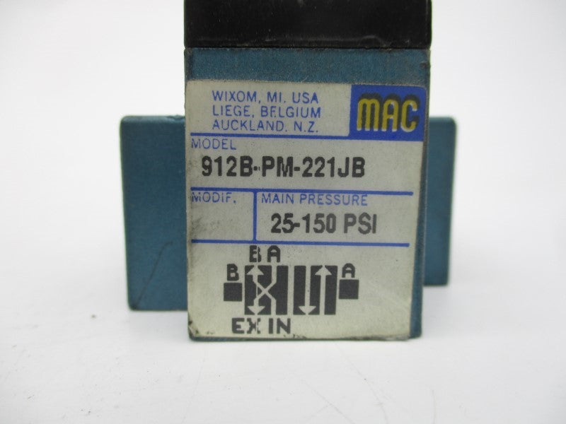 MAC 912B-PM-221JB 25-150PSI (AS PICTURED) UNMP