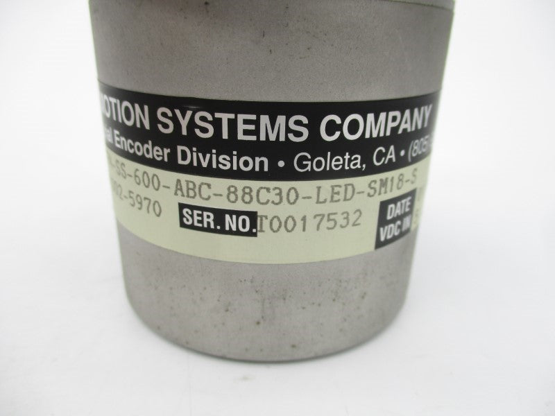 BEI H25E-F4-SS-600-ABC-88C30-LED-SM18-S 5VDC UNMP